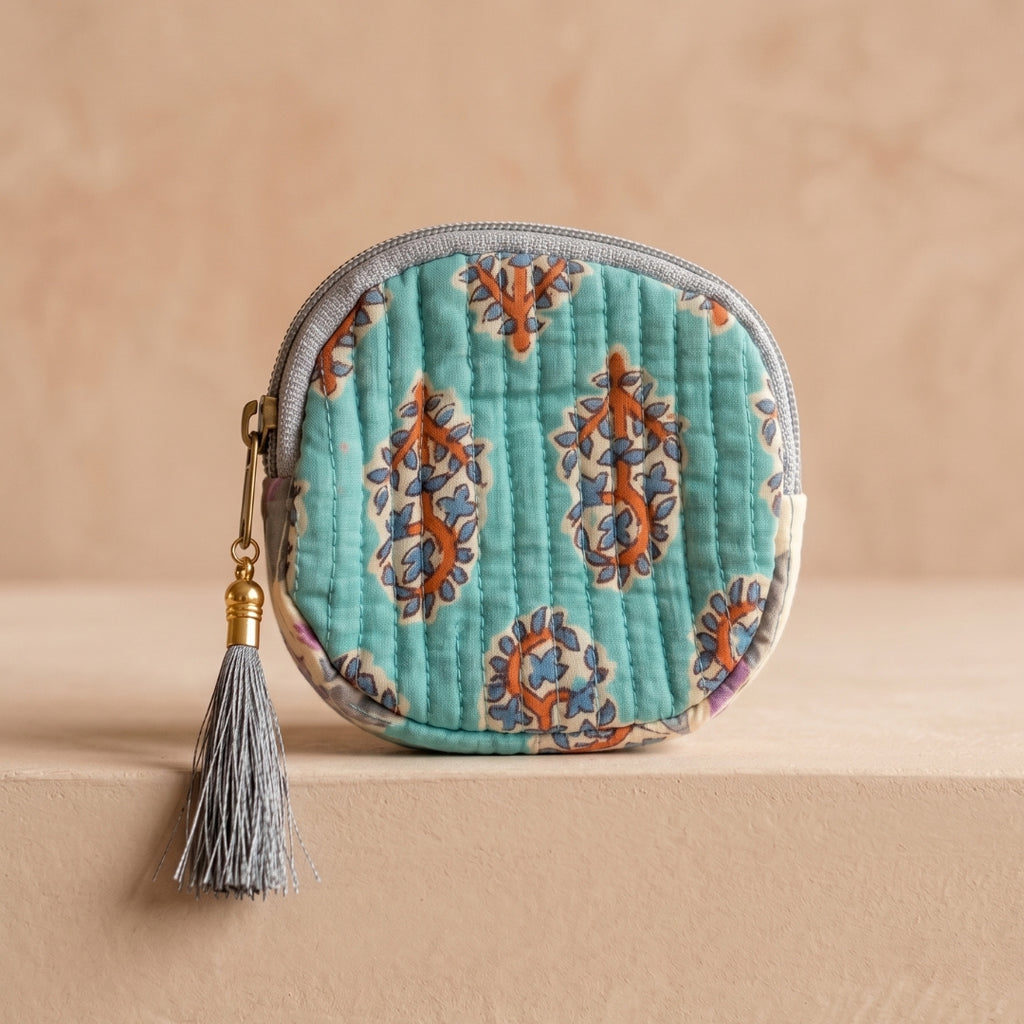 Handblock Jewelry Pouch