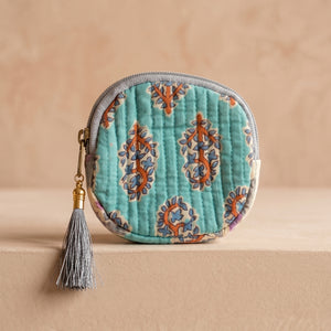 Handblock Jewelry Pouch